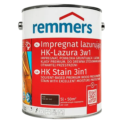 Remmers HK Lasur 5 L Teak – Impregnat 3w1 do drewna