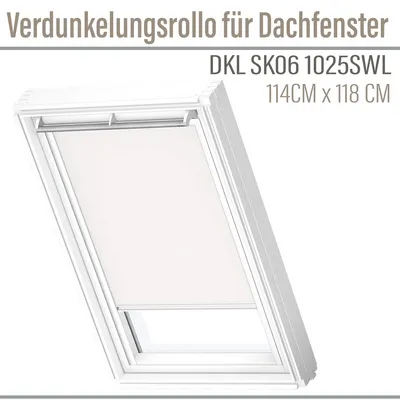Velux Roleta DKL SK06 1025SWL Biały 114x118 zaciemniająca