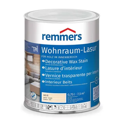 Remmers WOHNRAUM-LASUR Biały 0,75L - Lazura woskowa do wnętrz
