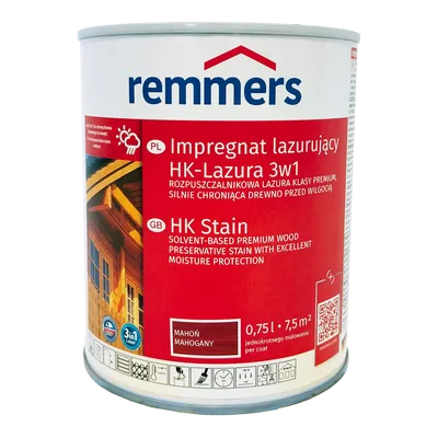 Remmers HK Lasur 0,75 L Mahoń – Impregnat 3w1 do drewna