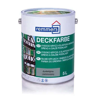 Remmers Deckfarbe 5 L Ciemnoszary Farba silnie kryjąca | 3602