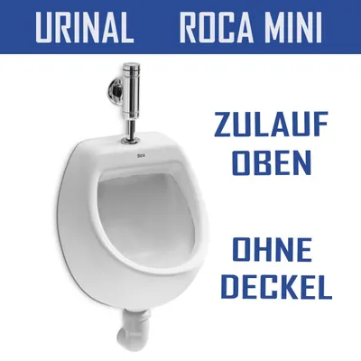 Roca MINI - pisuar podwieszany, górne doprowadzenie wody. Dostarczany bez zestawu mocujące do do ściany