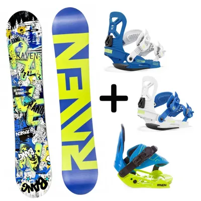 Zestaw kolekcja Deska Raven Bang Junior + Wiązania snowboardowe