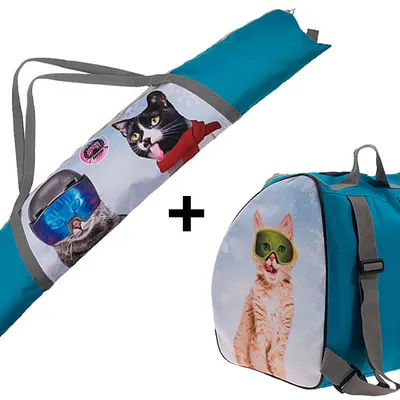 Zestaw dla dzieci Pokrowiec Snowsport Ski Bag Cats 6in1 143cm + Pokrowiec na buty narciarskie Boot Bag Cats
