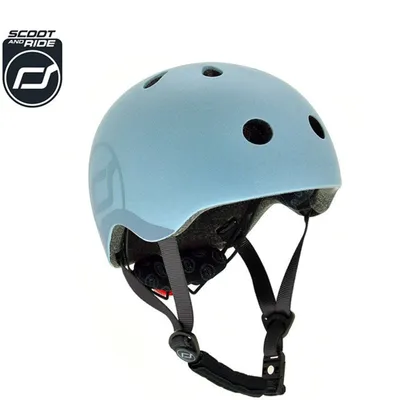 Kask dla dzieci Scootandride S-M dla dzieci 3+ Steel