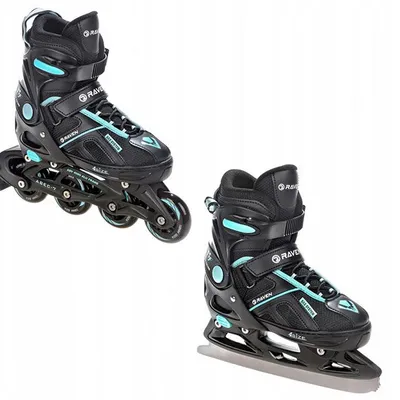 Łyżwy Rolki 2w1 Raven Pulse Black Cyan