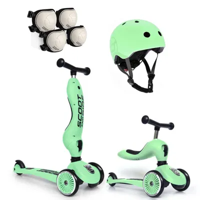Jeździk i Hulajnoga Scootandride Kiwi 2W1 + kask + ochraniacze