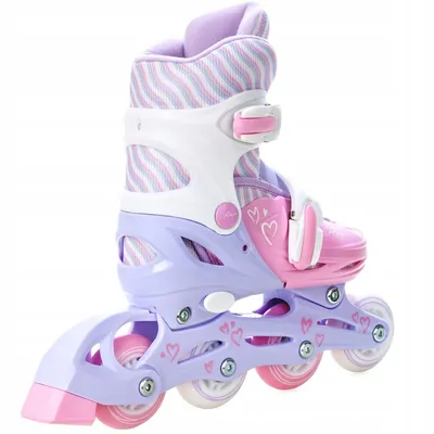 Rolki Raven Loret regulowane Lila/Pink Led