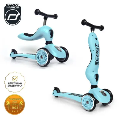 Jeździk i Hulajnoga Scootandride 2W1 Blueberry Highwaykick 1