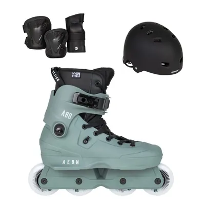 Zestaw Rolki Powerslide Aeon 80 Salvia + kask + ochraniacze