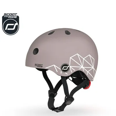 Kask dla dzieci Scootandride XXS-S dla dzieci 1-5 lat Brown Lines