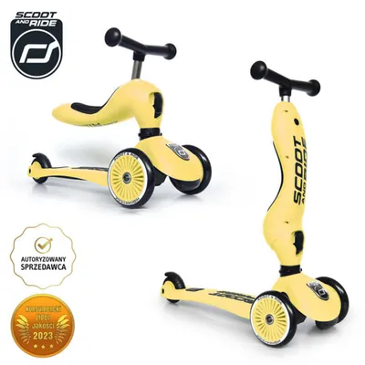 Jeździk i Hulajnoga Scootandride 2W1 Lemon Highwaykick 1