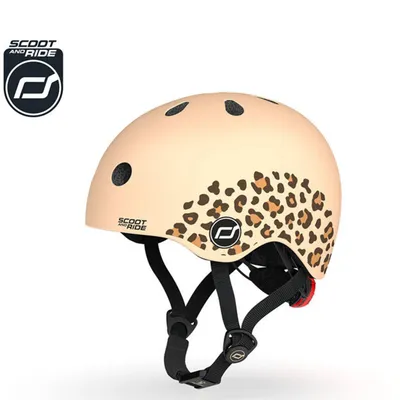 Kask dla dzieci Scootandride XXS-S dla dzieci 1-5 lat Leopard