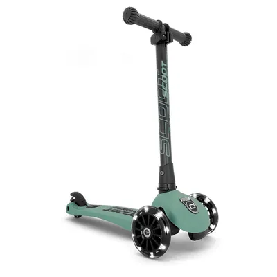 Hulajnoga składana ze świecącymi kółkami Scootandride Highwaykick 3 LED 3+ Forest