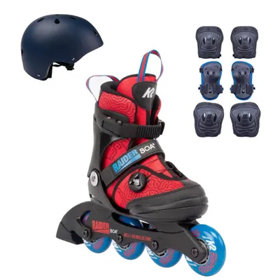 Zestaw Rolki Regulowane K2 Raider Boa + kask + ochraniacze