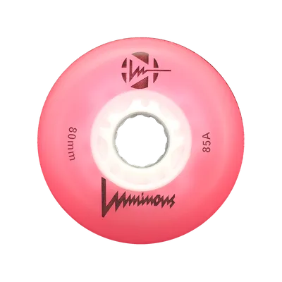 Kółka świecące do rolek Luminous Led 80mm/85A Pink 4 sztuki