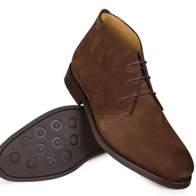 Buty męskie zamszowe Chukka Lord tabakowy brąz