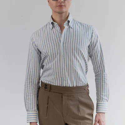 Koszula w niebieskie szerokie paski Button Down