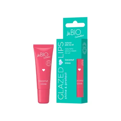 Bebio Glazed Lips Shine&Protect naturalny żelowy olejek do ust Coconut Gloss 10 ml