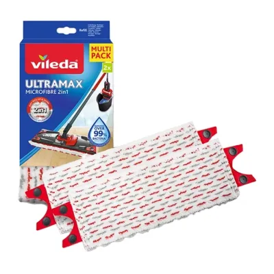 Vileda Ultramax 2in1 Microfibre Refill wkład do mopa płaskiego 2 sztuki
