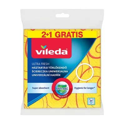 Vileda Ultra Fresh uniwersalna ściereczka z jonami srebra 3 sztuki