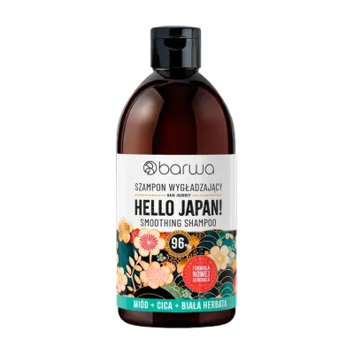Barwa Hair Journey wygładzający szampon do suchych i puszących włosów Hello Japan! 380 ml
