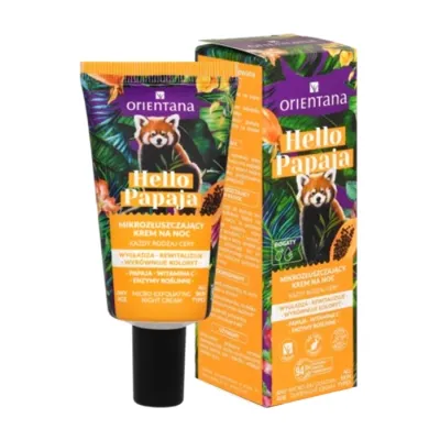 Orientana Hello Papaja mikrozłuszczający krem do twarzy na noc 40ml