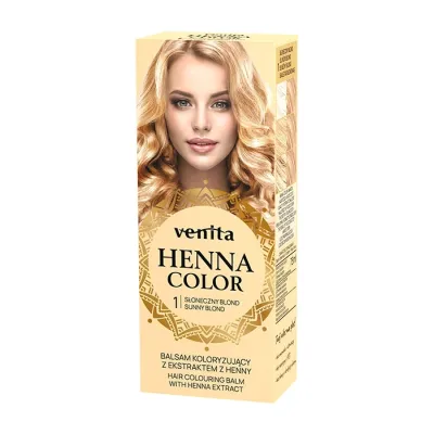 Venita Henna Color balsam koloryzujący z ekstraktem z henny 1 Słoneczny Blond 75ml