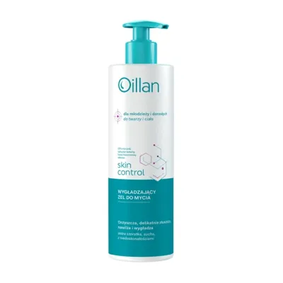 Oillan Skin Control wygładzający żel do mycia ciała i twarzy z 10% mocznikiem dla młodzieży i dorosłych 400 ml