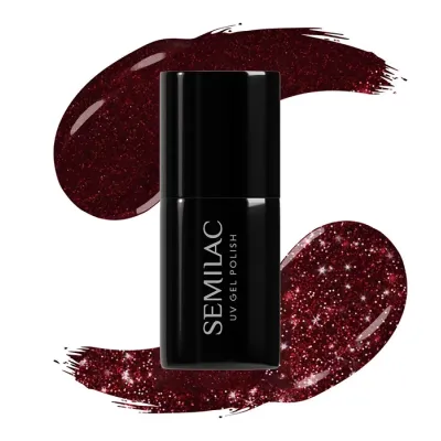 Semilac Love Is In The Nails lakier hybrydowy 393 Sparkling Black Cherry 7 ml