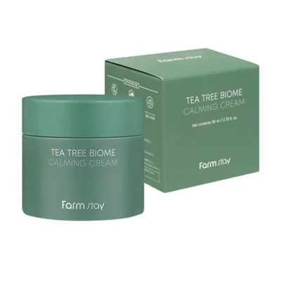 FarmStay Tea Tree Biome kojący krem z ekstraktem z drzewa herbacianego do skóry problematycznej 80ml