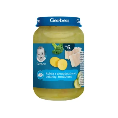 Gerber obiadek po 6 miesiącu Rybka z ziemniaczkami, cukinią i brokułami 190 g