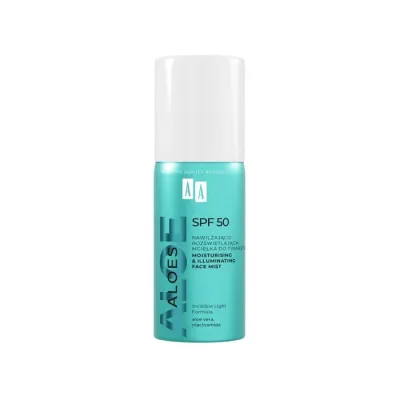 AA Aloes nawilżająco-rozświetlająca mgiełka do twarzy SPF50 100 ml