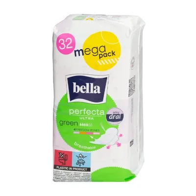 Bella Perfecta Ultra Green podpaski higieniczne ze skrzydełkami 32 sztuki
