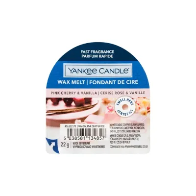 Yankee Candle wosk zapachowy do kominków Pink Cherry & Vanilla 22 g