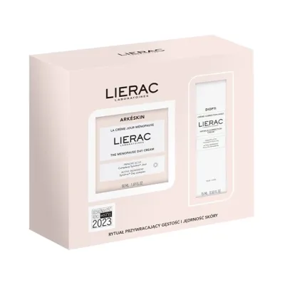Lierac zestaw kosmetyków do pielęgnacji cery dojrzałej Arkeskin krem na dzień 50 ml + Diopti krem pod oczy 15 ml