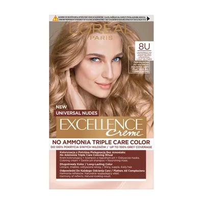 L'Oréal Paris Excellence Créme Universal Nudes trwała farba do włosów bez amoniaku 8 U