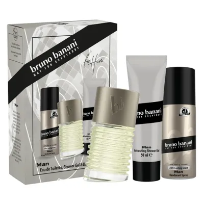 Bruno Banani Man woda toaletowa spray 50ml + żel pod prysznic 50ml + dezodorant spray 50ml