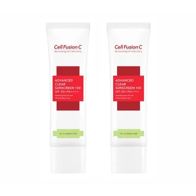 Cell Fusion C Advanced Clear Sunscreen 100 SPF48/PA+++ krem przeciwsłoneczny 2 x 35 ml