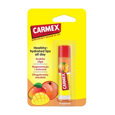 Carmex nawilżający balsam do ust w sztyfcie Tropical Brzoskwinia Mango 4,25g