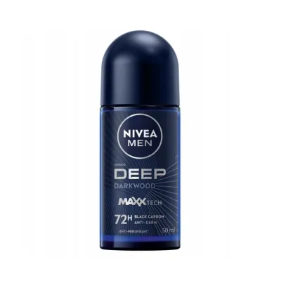 NIVEA MEN Deep 72h antybakteryjny antyperspirant roll-on z węglem 50 ml
