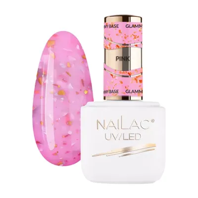 NaiLac Glammy Base baza kauczukowa Pink 7ml