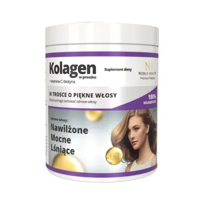 Noble Health Kolagen w proszku + witamina C + biotyna