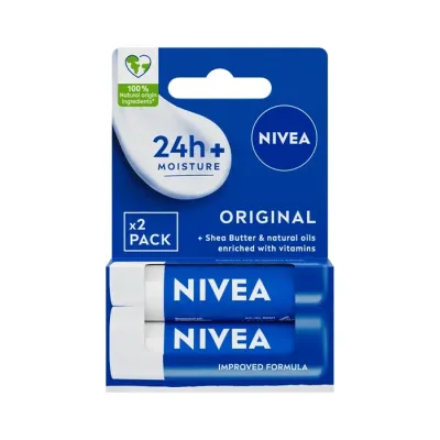 NIVEA zestaw pielęgnująca pomadka do ust Original 2 x 4,8 g