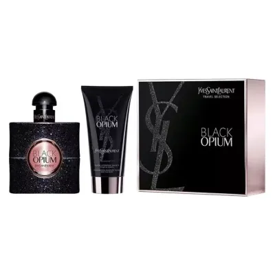 YVES SAINT LAURENT BLACK OPIUM WODA PERFUMOWANA SPRAY 50ML + BALSAM 50ML