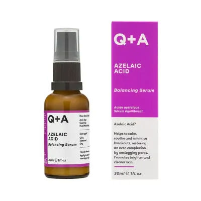 Q+A SERUM ROZJAŚNIAJĄCE PRZEBARWIENIA DO TWARZY Z KWASEM AZELAINOWYM 30ML