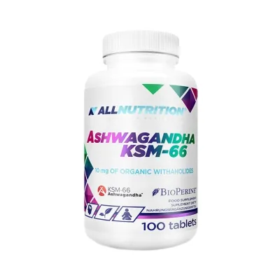 Allnutrition Ashwagandha KSM-66 suplement diety 100 kapsułek