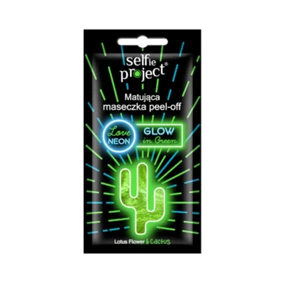 Selfie Project Love Neon matująca maseczka peel-off zielona 10ml