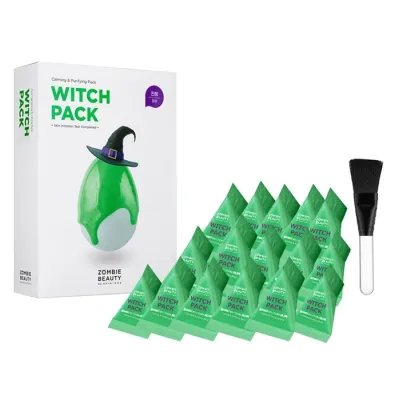 SKIN1004 Zombie Beauty Witch Pack zestaw maseczek oczyszczających 16x4g + pędzelek