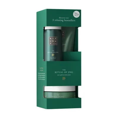 Rituals The Ritual Of Jing zestaw mini kosmetyków do ciała pianka do mycia + scrub + krem do ciała